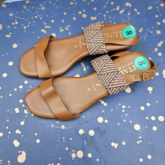 Italian Shoe  Markers Brown Women's Sandals Size 8 - Picture 7 of 16